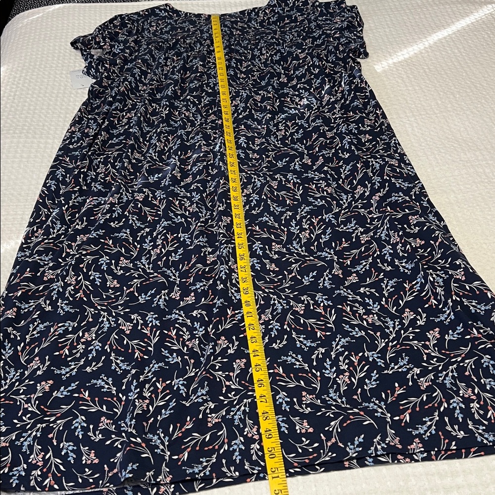 NWT Croft & Barrow Navy Blue Floral Print Long Nightgown Size 3X - Picture 13 of 14